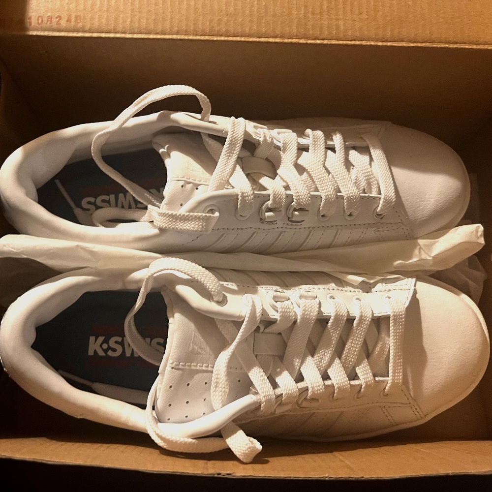 Kswiss Hoke cmf all white sneakers